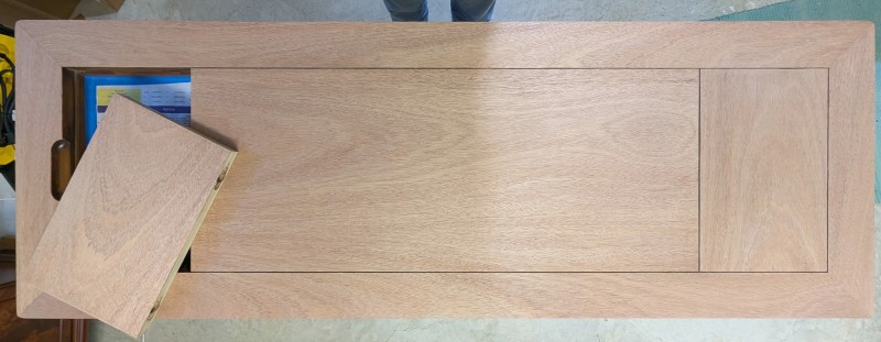 Veneered top, unfinished